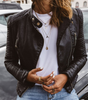 Veste Motarde en Cuir pour Femmes
