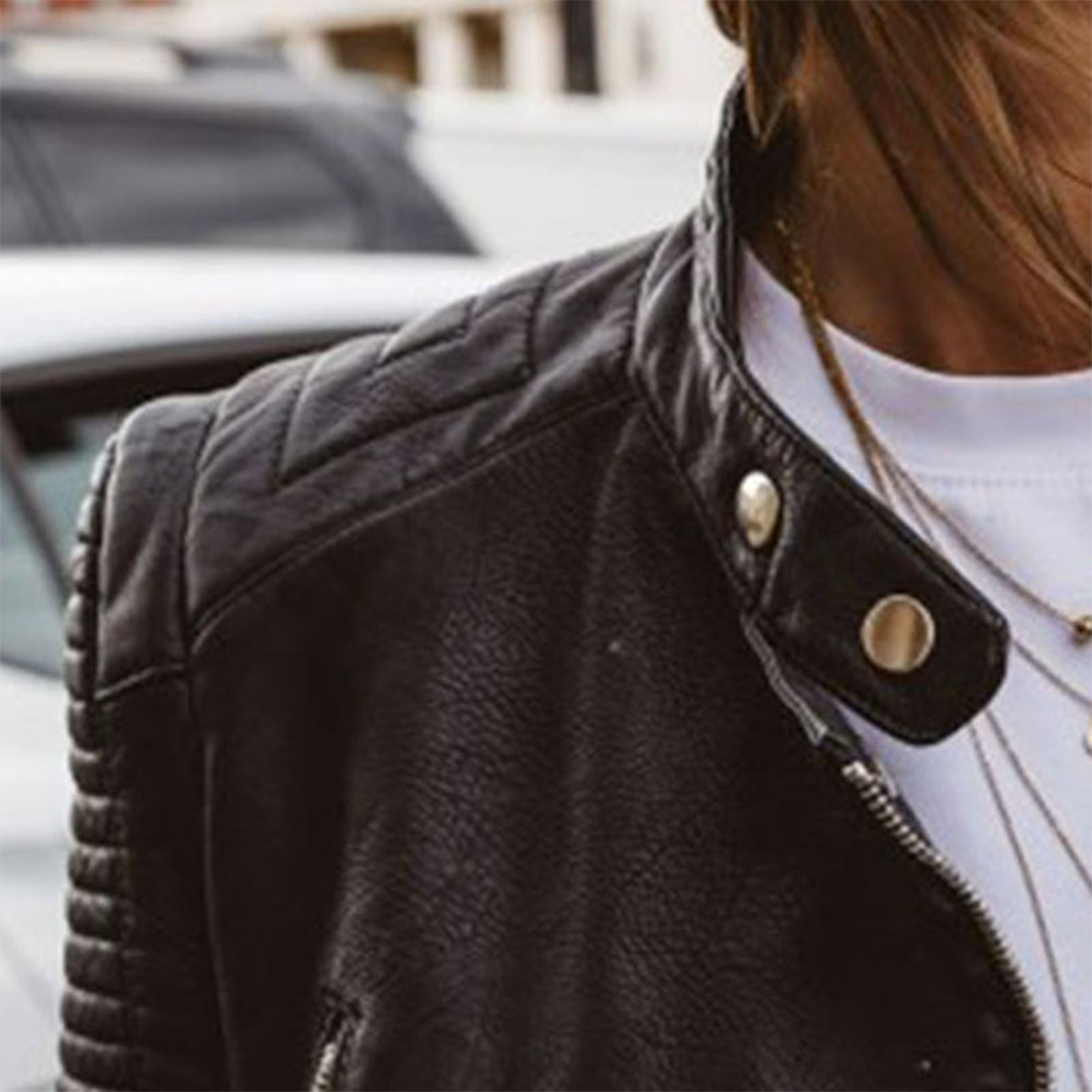 Veste Motarde en Cuir pour Femmes