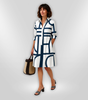 Robe Midi Motif Géométrique pour Femmes