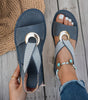 Sandales Ouvertes avec Boucle Métallique pour Femme | Idéale pour l'Été