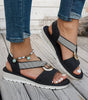 Sandales Ouvertes avec Boucle Métallique pour Femme | Idéale pour l'Été