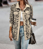 Veste Longue Imprimée Léopard pour Femmes