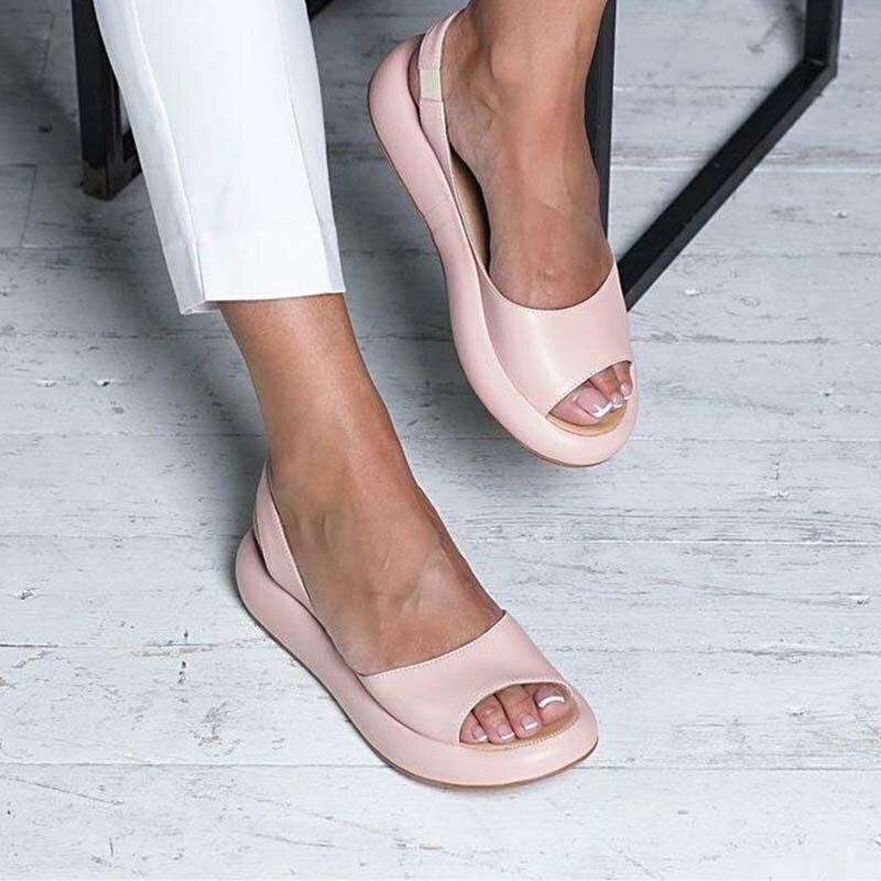 Sandales Ouvertes avec Bride Élastique pour Femme | Idéales pour l'Été