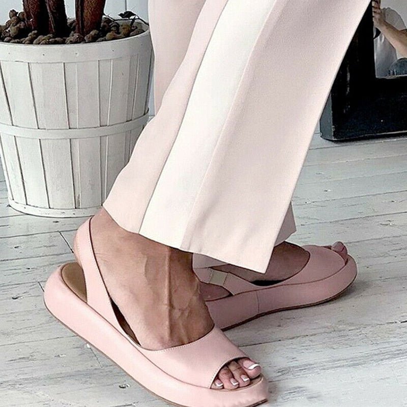 Sandales Ouvertes avec Bride Élastique pour Femme | Idéales pour l'Été