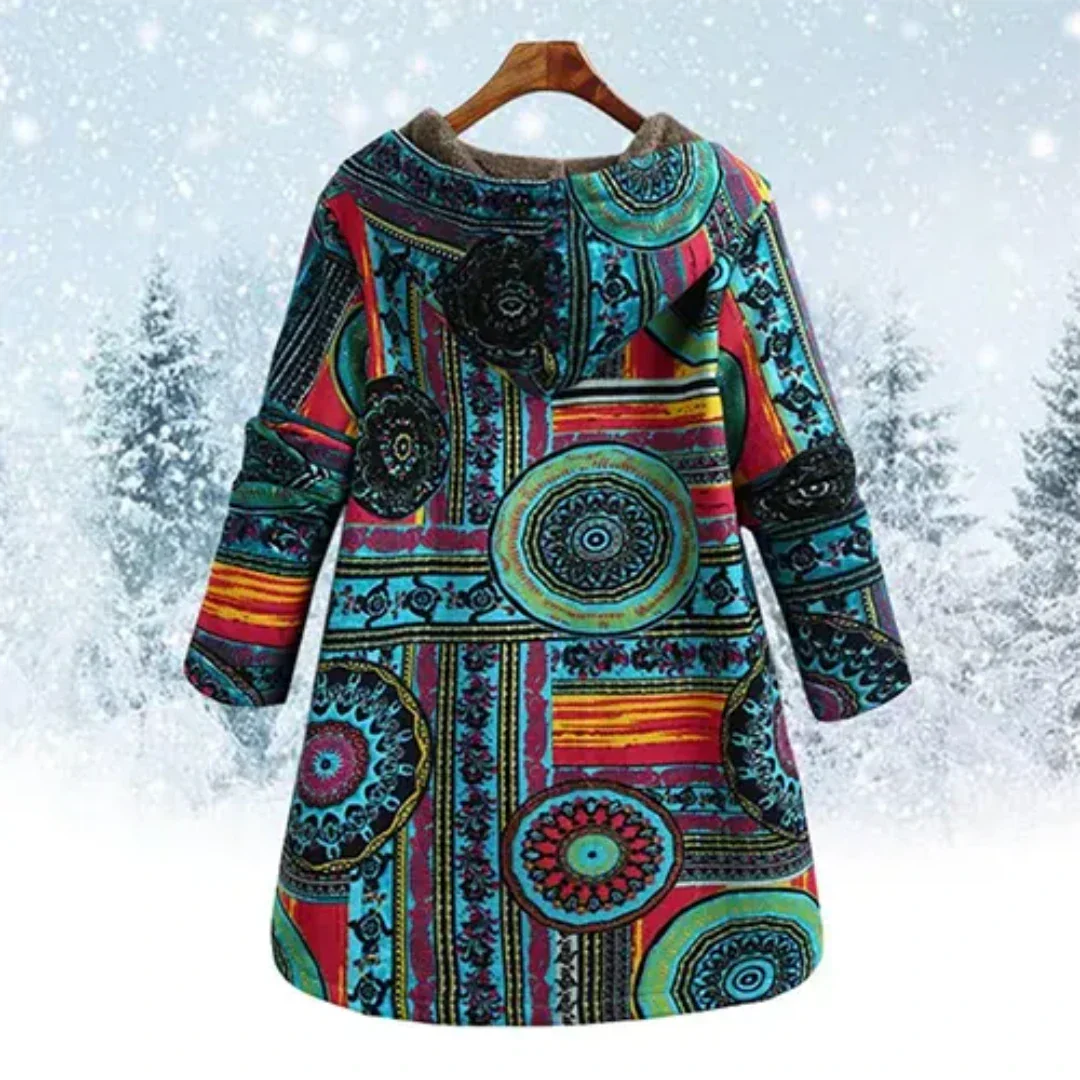 Veste Florale avec Capuche pour Femmes