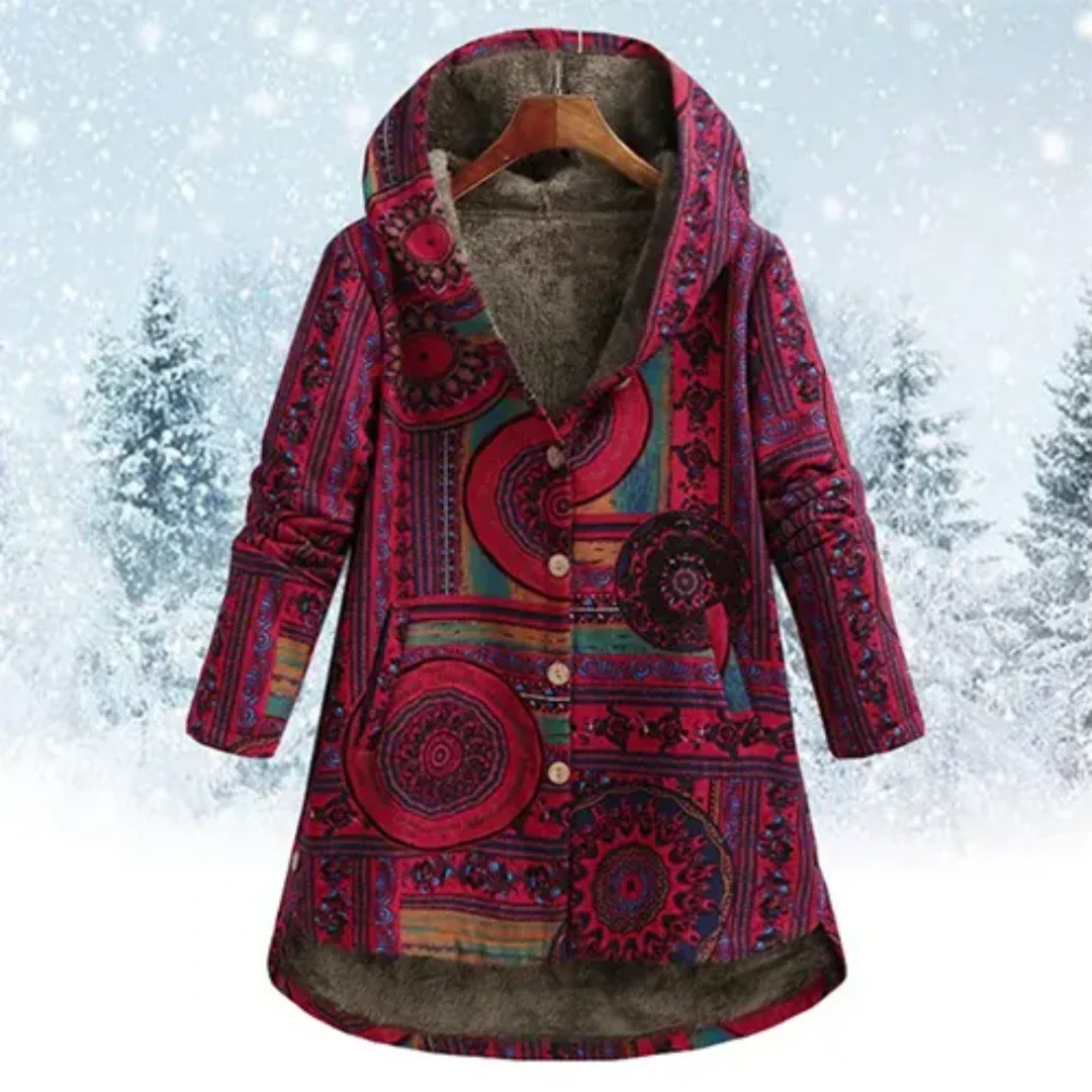 Veste Florale avec Capuche pour Femmes