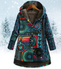 Veste Florale avec Capuche pour Femmes