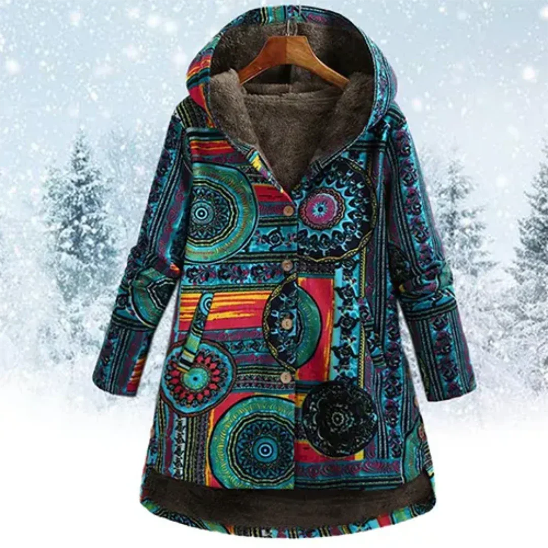 Veste Florale avec Capuche pour Femmes