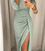 Robe Longue Fendue Off-Shoulder pour Femme | Idéale pour les Sorties