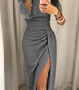 Robe Longue Fendue Off-Shoulder pour Femme | Idéale pour les Sorties