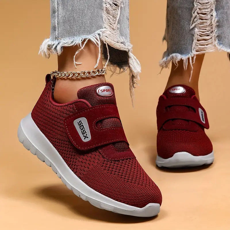 Basket Confortable à Scratchs en Maille Respirante pour Femme