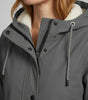Parka Oversize à Capuche et Fausse Fourrure pour Femme