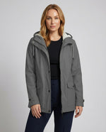 Parka Oversize à Capuche et Fausse Fourrure pour Femme