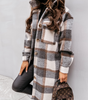 Manteau Long à Carreaux pour Femmes
