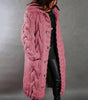 Gilet Long à Capuche en Grosse Maille pour Femme
