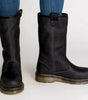 Bottine Mi-Mollet en Simili Cuir pour Femme
