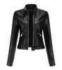 Veste en Cuir Noir Élégante pour Femmes