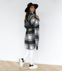 Manteau Long à Carreaux pour Femmes