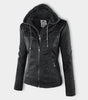 Veste en Cuir Résistante aux Intempéries pour Femmes