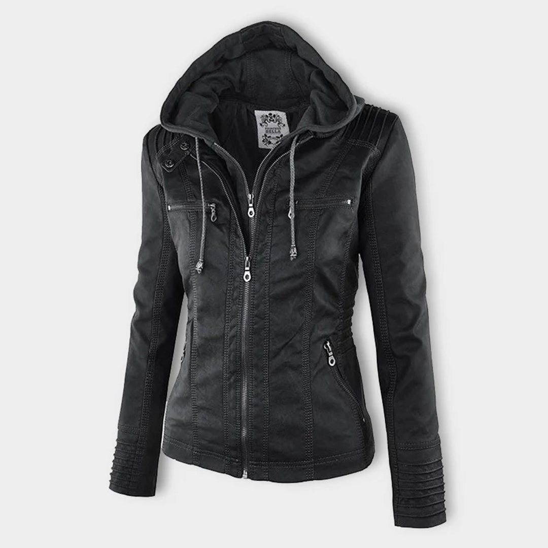 Veste en Cuir Résistante aux Intempéries pour Femmes
