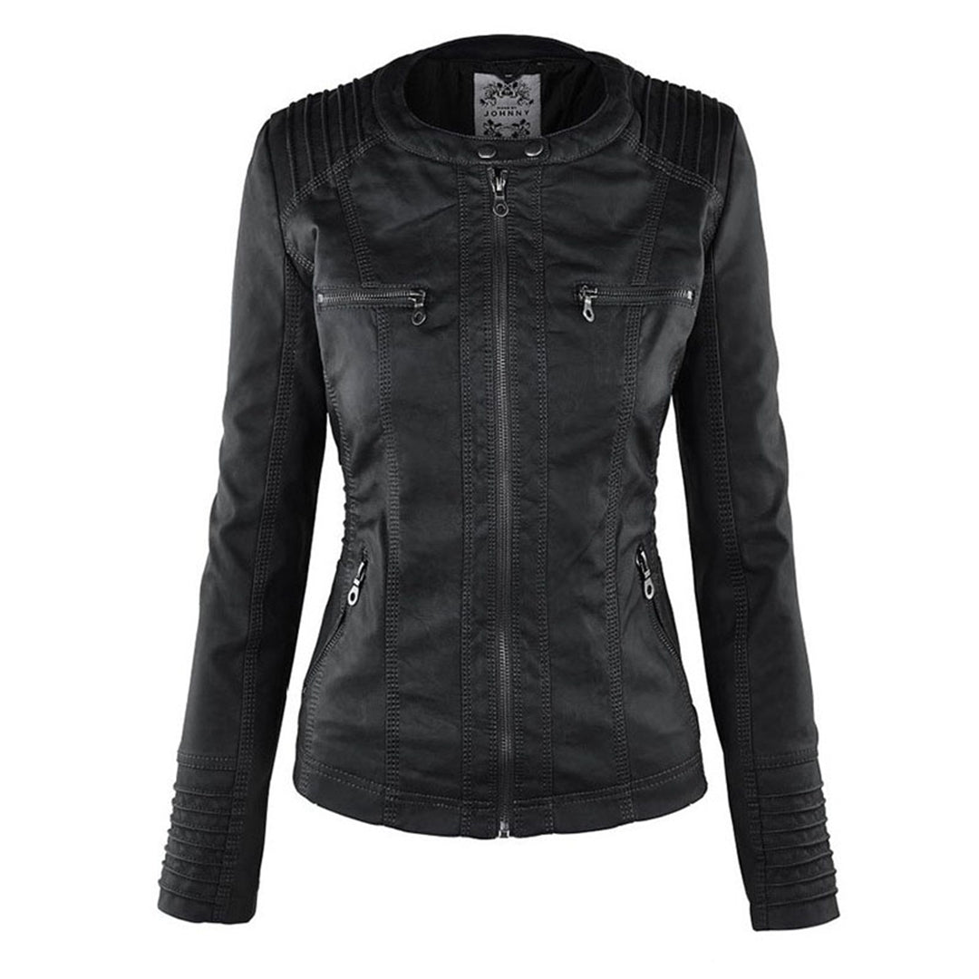 Veste en Cuir Résistante aux Intempéries pour Femmes