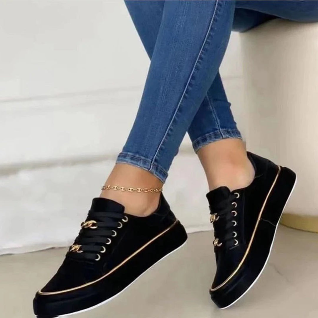 Baskets avec Détail Doré pour Femme | Idéales pour le Quotidien