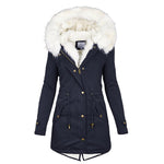 Veste d'Hiver Élégante avec Capuche pour Femmes