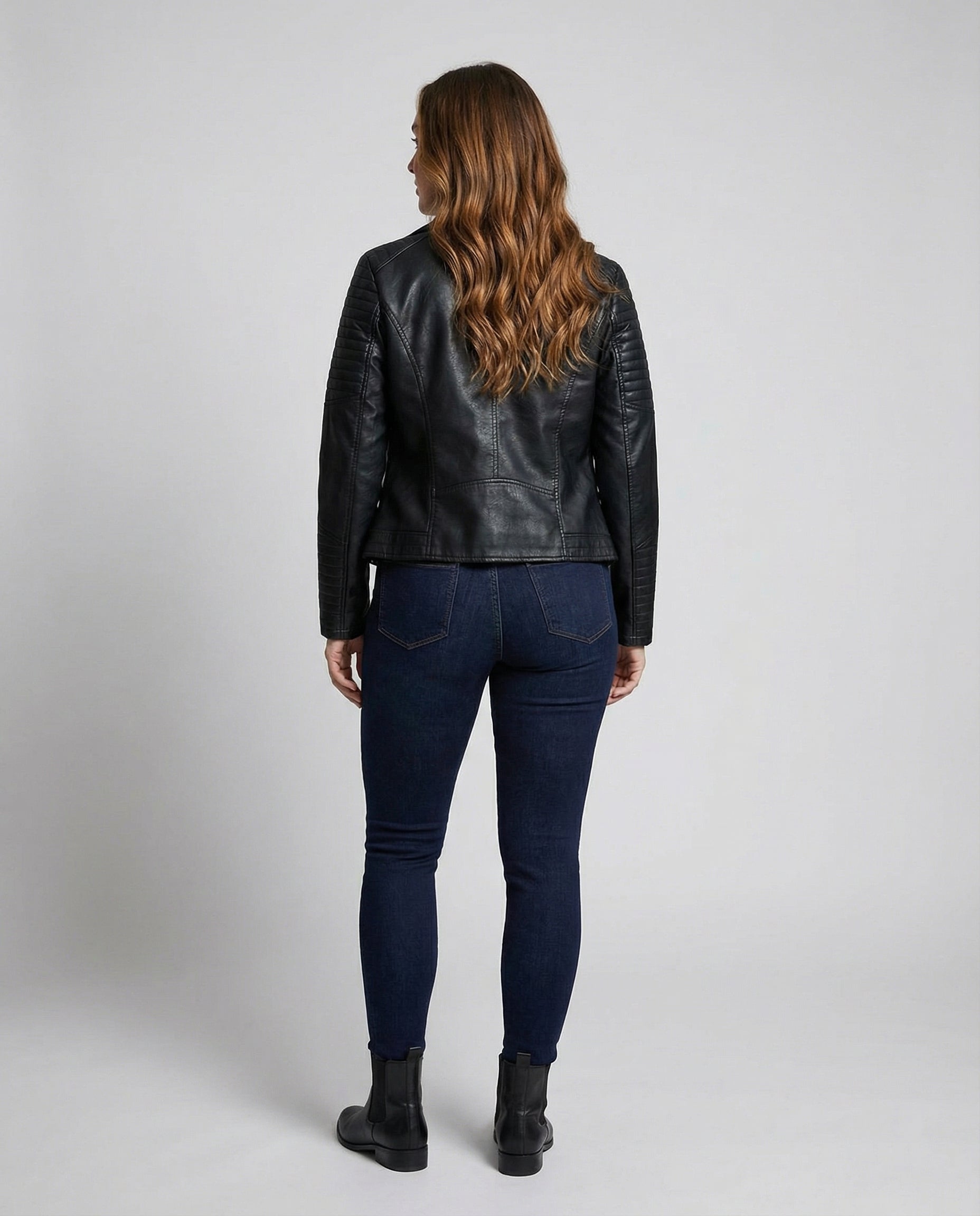 Veste Motard Perfecto Asymétrique en Simili Cuir pour Femme