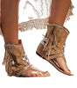 Sandales Boho Franges Coquillages pour Femmes