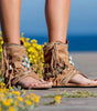 Sandales Boho Franges Coquillages pour Femmes