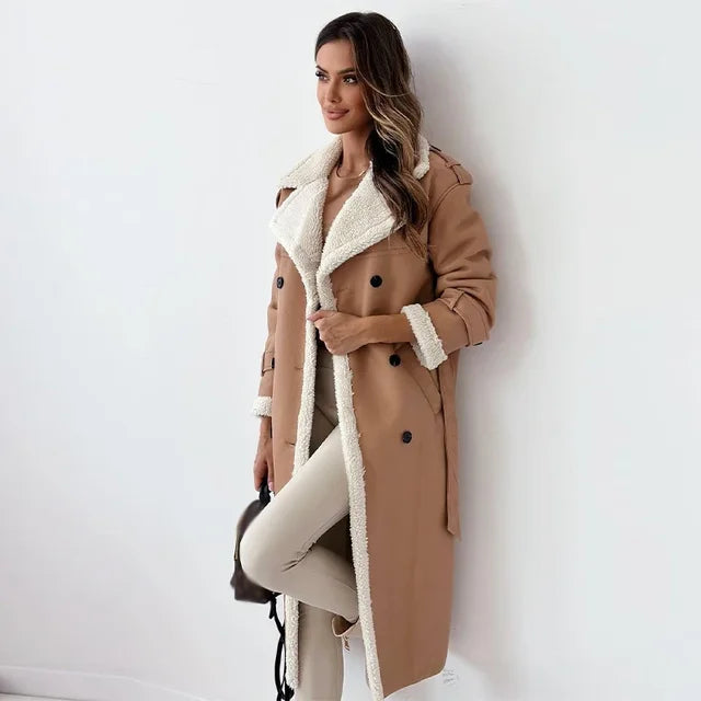 Manteau Long en Laine pour Femmes