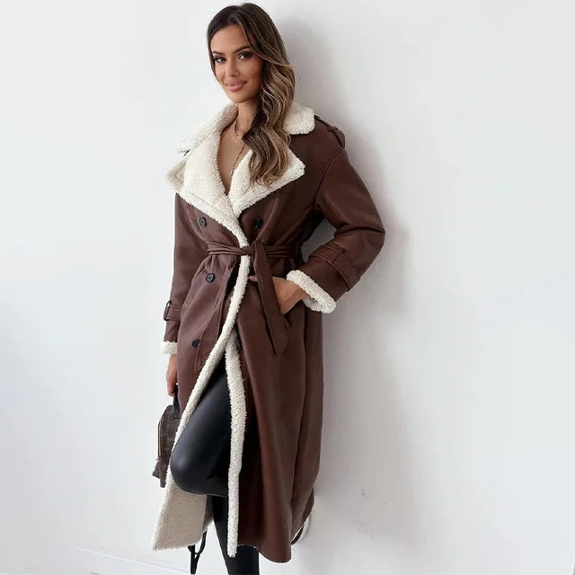 Manteau Long en Laine pour Femmes