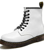 Bottes Martin à Lacets en Cuir pour Femme