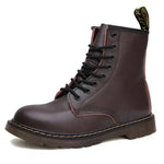 Bottes Martin à Lacets en Cuir pour Femme
