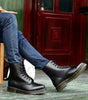 Bottes Martin à Lacets en Cuir pour Femme