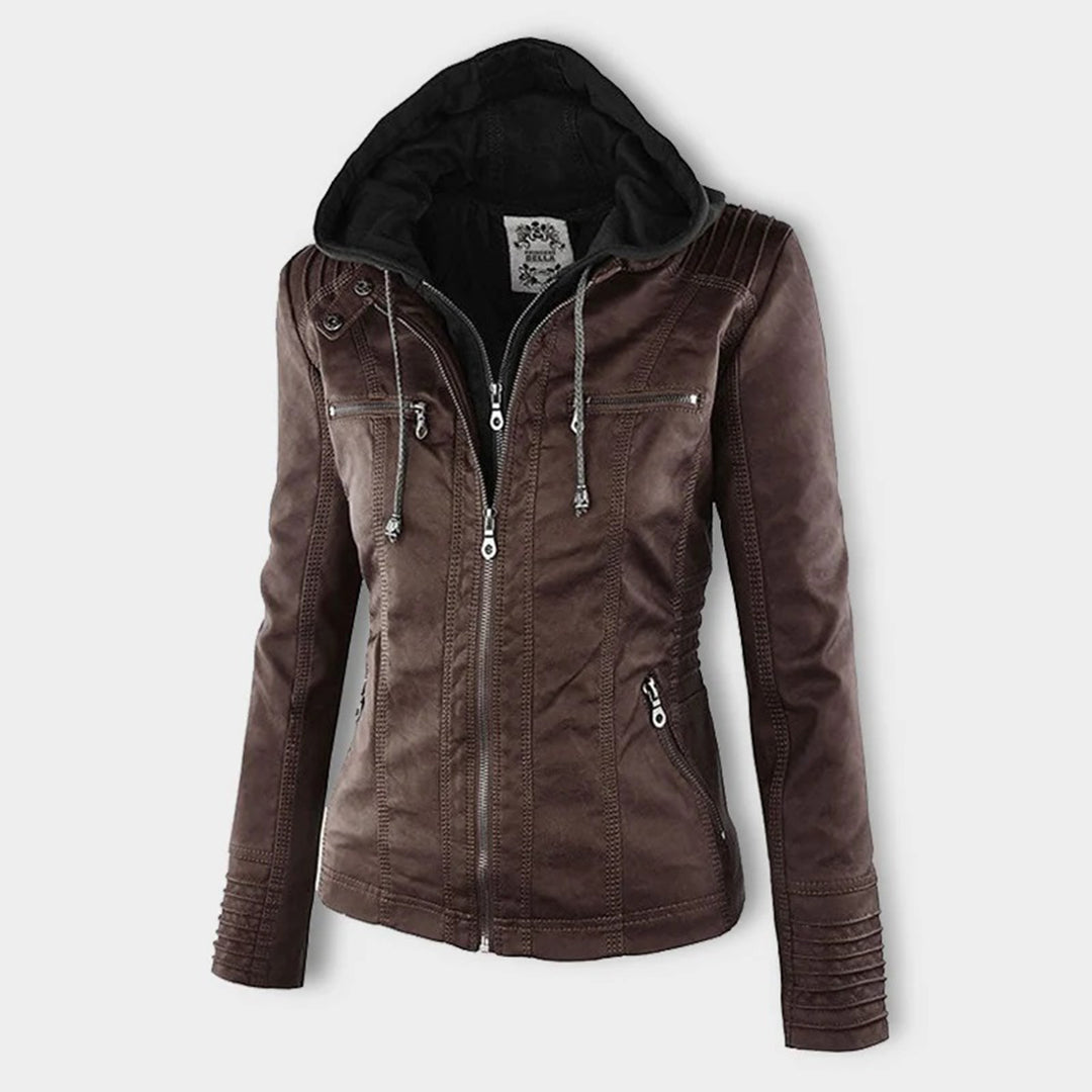 Veste en Cuir Résistante aux Intempéries pour Femmes
