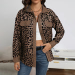 Veste Longue Imprimée Léopard pour Femmes