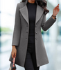 Manteau Long Élégant Solid pour Femmes