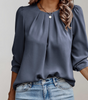 Blouse Satinée Plissée pour Femmes