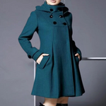 Manteau classique à poches latérales pour femme