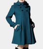 Manteau classique à poches latérales pour femme
