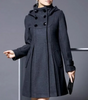 Manteau classique à poches latérales pour femme