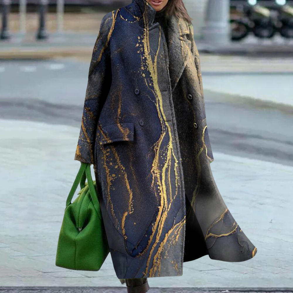 Manteau Imprimé Fleuri à Manches Longues pour Femmes