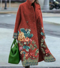 Manteau Imprimé Fleuri à Manches Longues pour Femmes