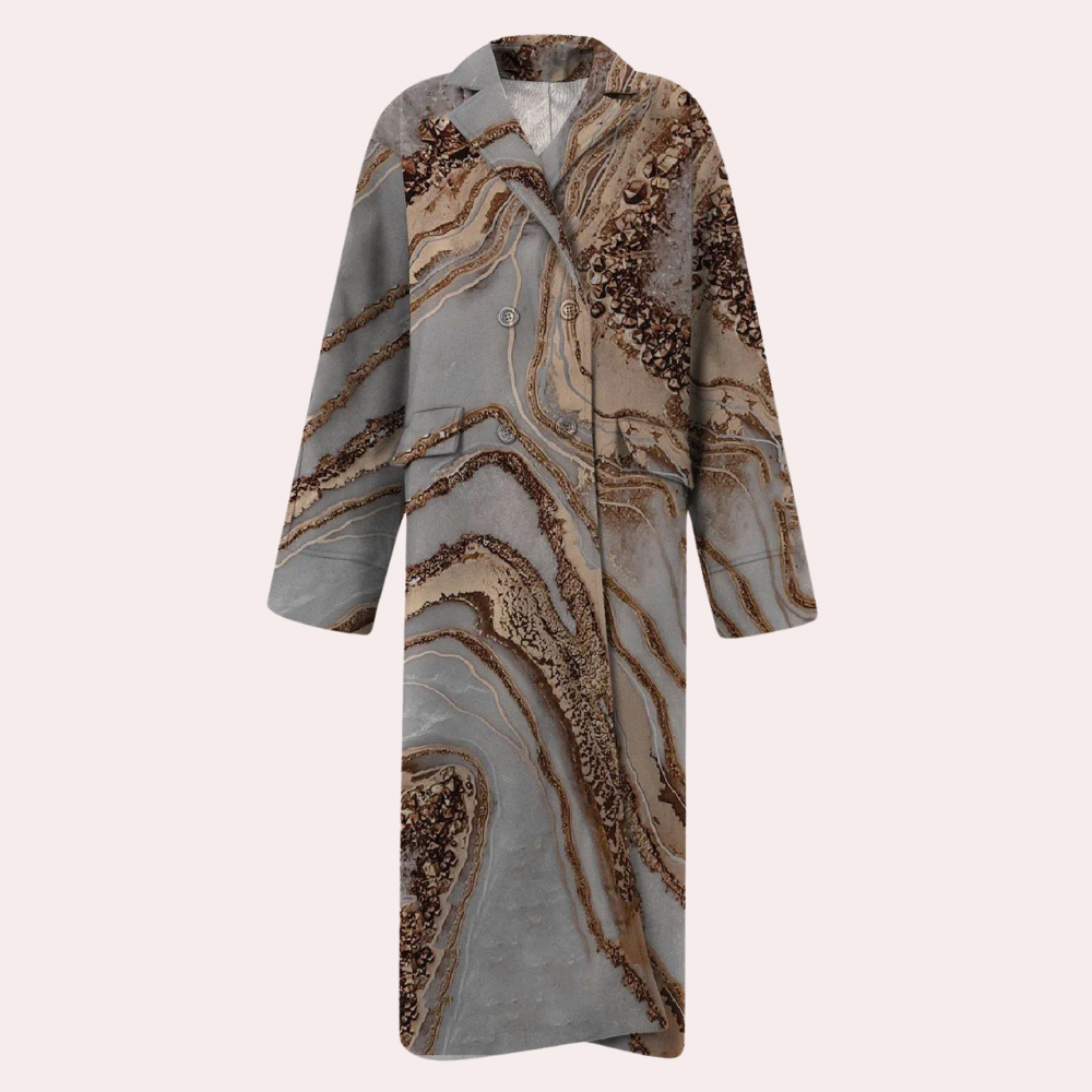 Manteau Imprimé Fleuri à Manches Longues pour Femmes