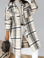 Veste en Laine à Carreaux pour Femmes