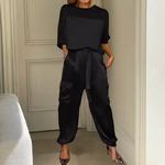 Ensemble Deux Pièces Flottant Élégance Luxe Beige