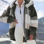Veste en Fourrure Synthétique à Capuche pour Femmes