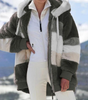 Veste en Fourrure Synthétique à Capuche pour Femmes