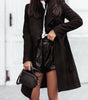 Manteau Long Chic avec Ceinture pour Femmes